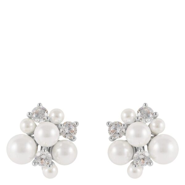 Snö Of Sweden Mayfair Irregular Pearl Earring Silver/White