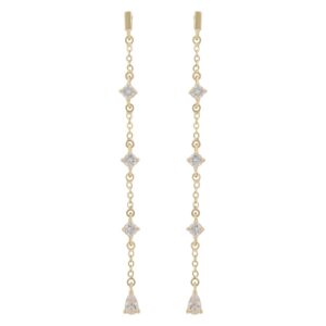 Snö Of Sweden Trinnie Chain Earring Gold/Clear