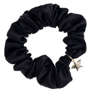 DARK Satin Scrunchie Black