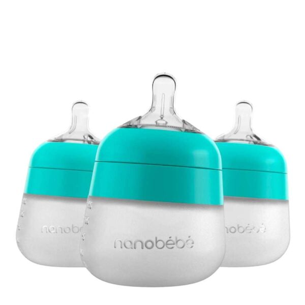 Nanobébé Flexy Silicone Baby Bottle Turquoise 3x150ml