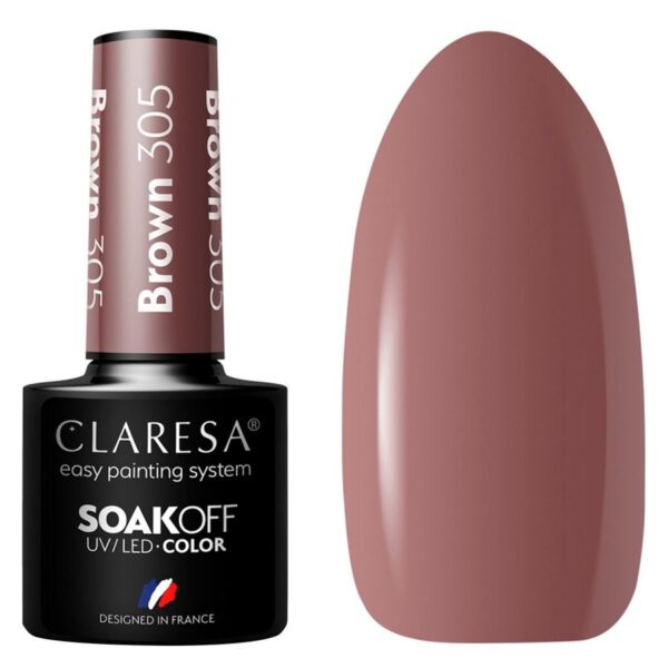 Claresa Nail Polish Hybrid Soak Off Brown 305 5ml